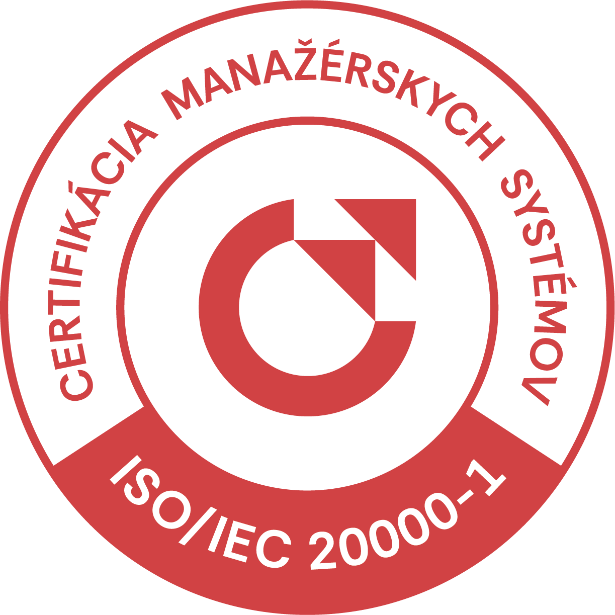 vzor certifikačnej známky ISO 20000-1 od CeMS